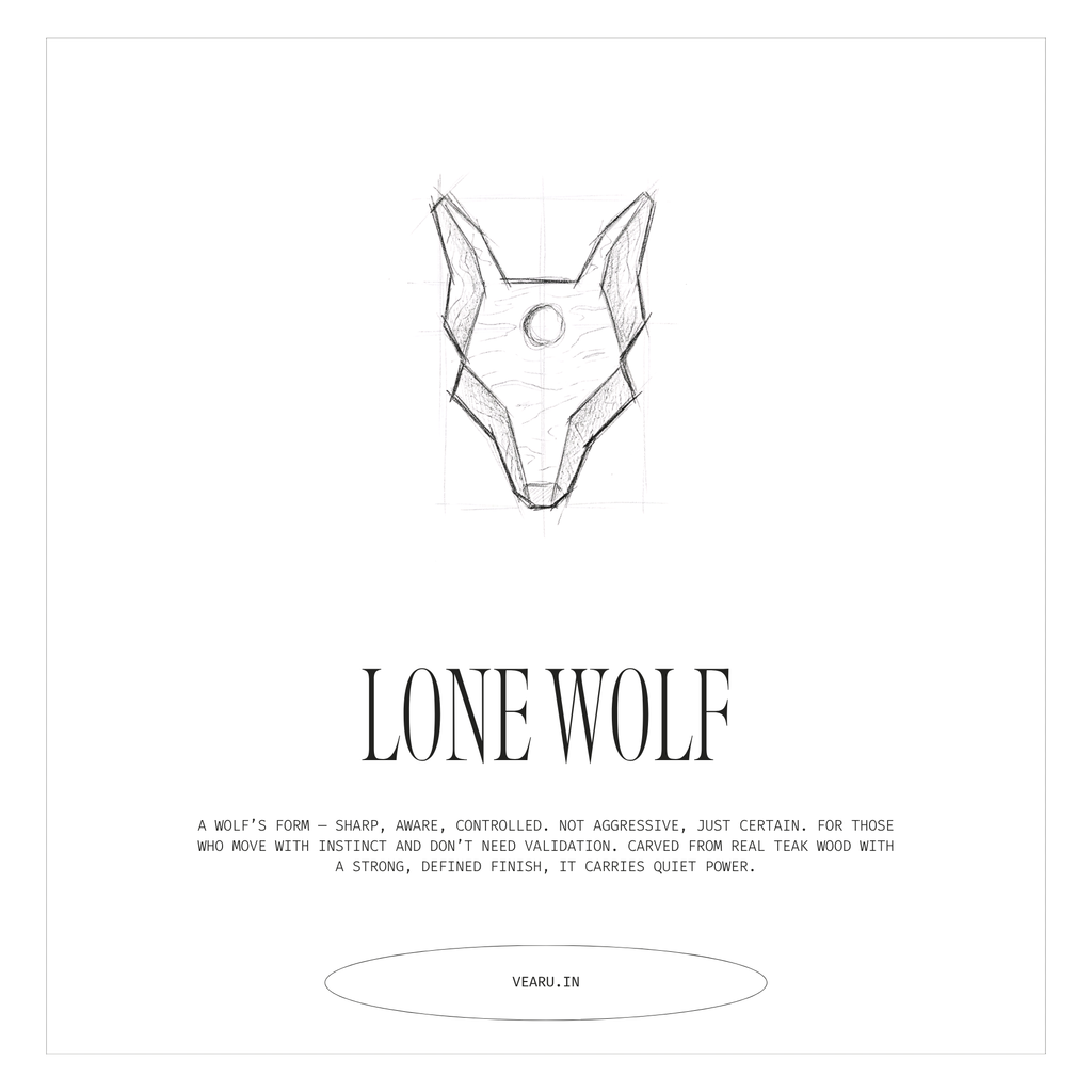 Lone Wolf | Teak Wood Pendant