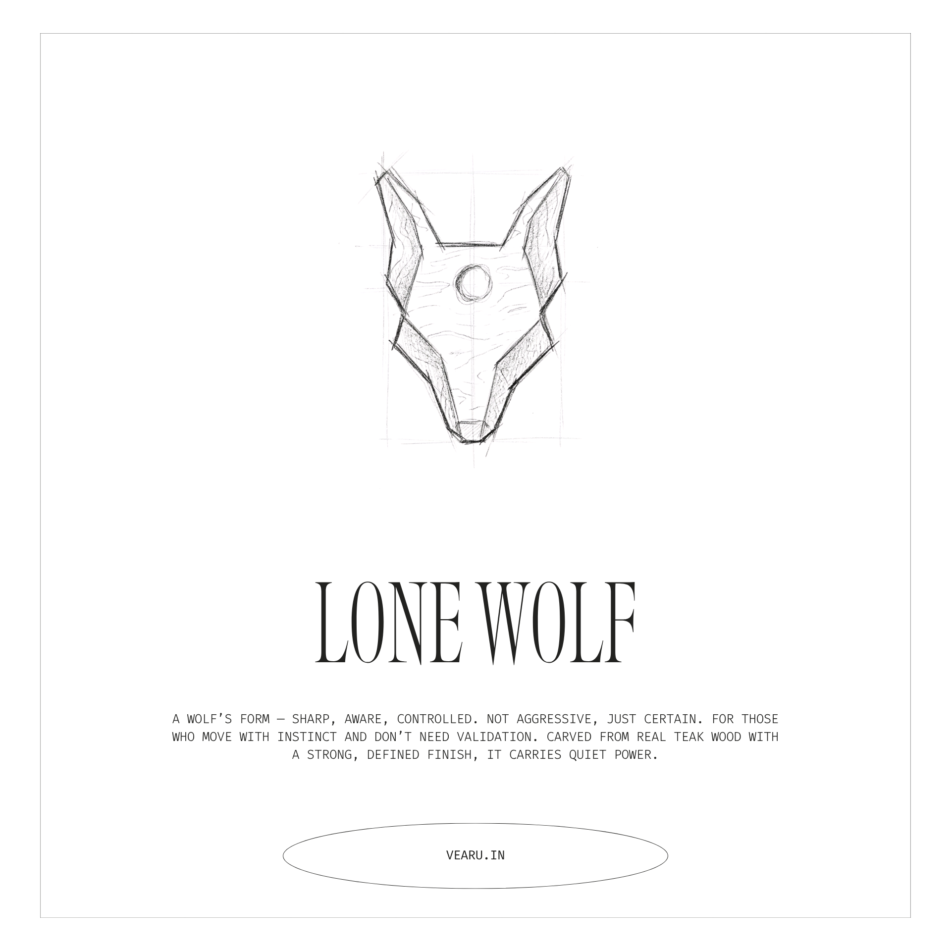 Lone Wolf | Teak Wood Pendant
