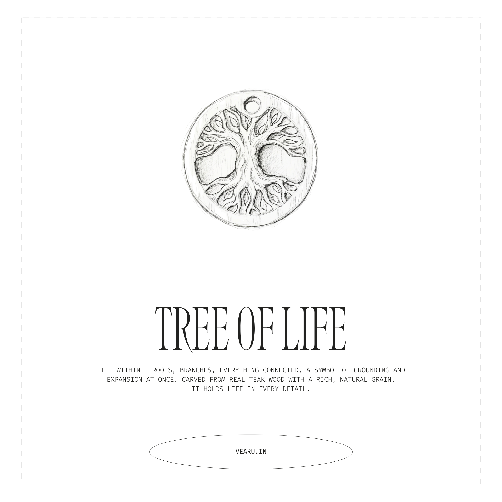 Tree of life | Teak Wood Pendant