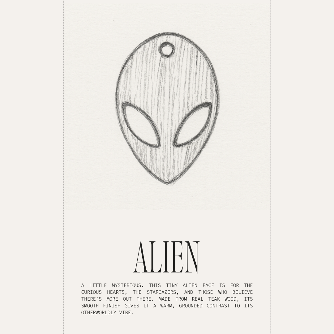 Alien | Teak Wood Pendant