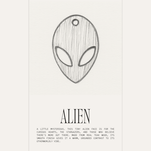 Alien | Teak Wood Pendant