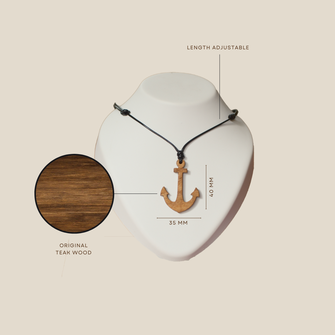 Anchor Ground | Boho Teak Wood Pendant