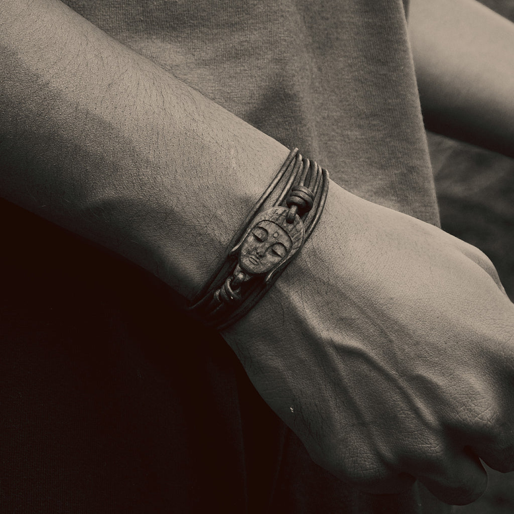 Sacred Buddha | Teak Wood & Premium Leather Cord