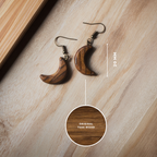 Crescent Moon | Teak Wood Earring