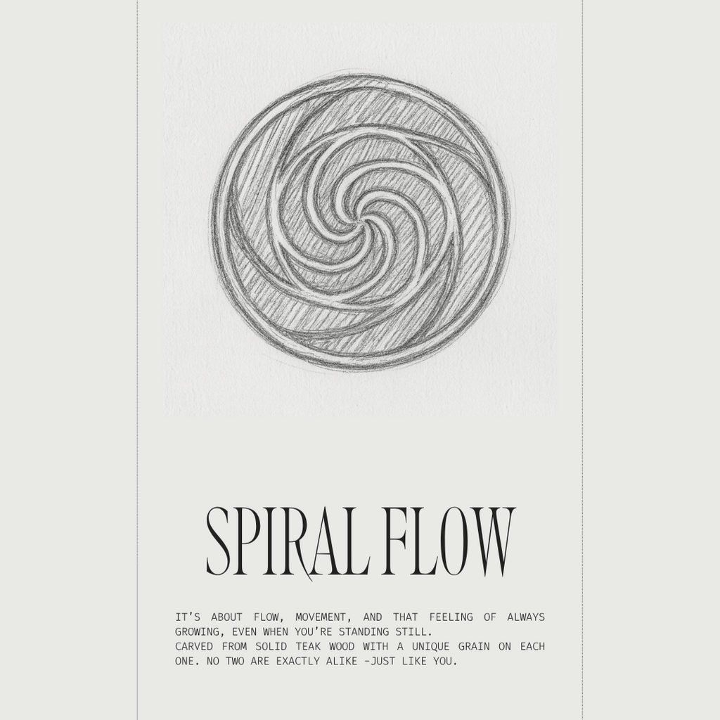 Spiral Flow | Teak Wood Pendant