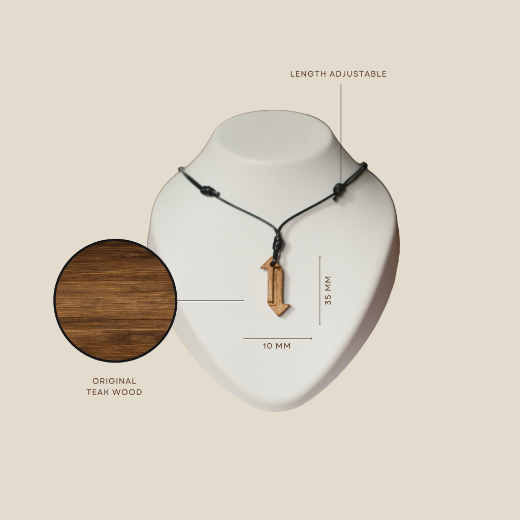 Karma Flow | Boho Teak Wood Pendant