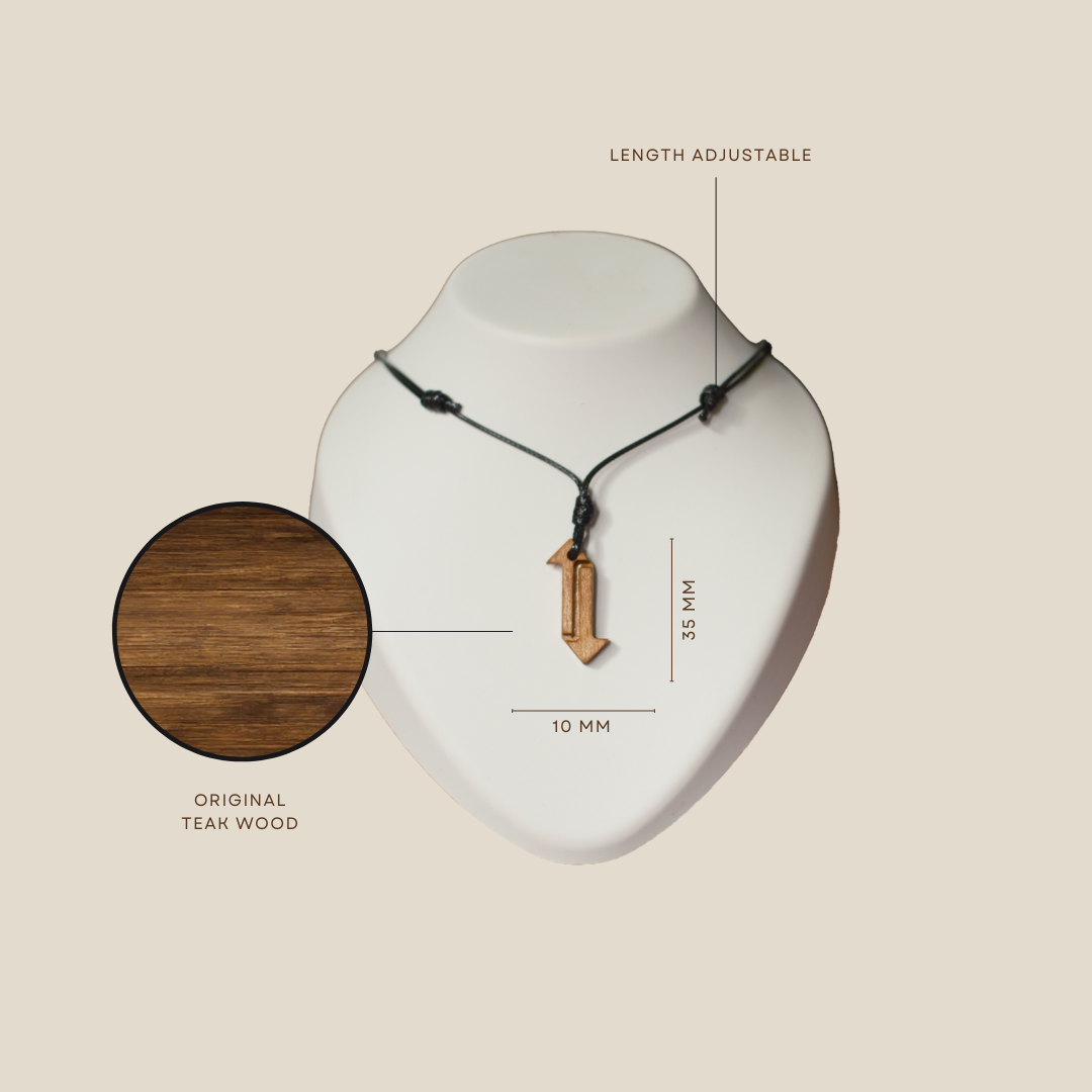 Karma Flow | Boho Teak Wood Pendant