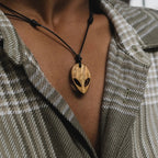 Visitor [Alien] | Teak Wood Pendant
