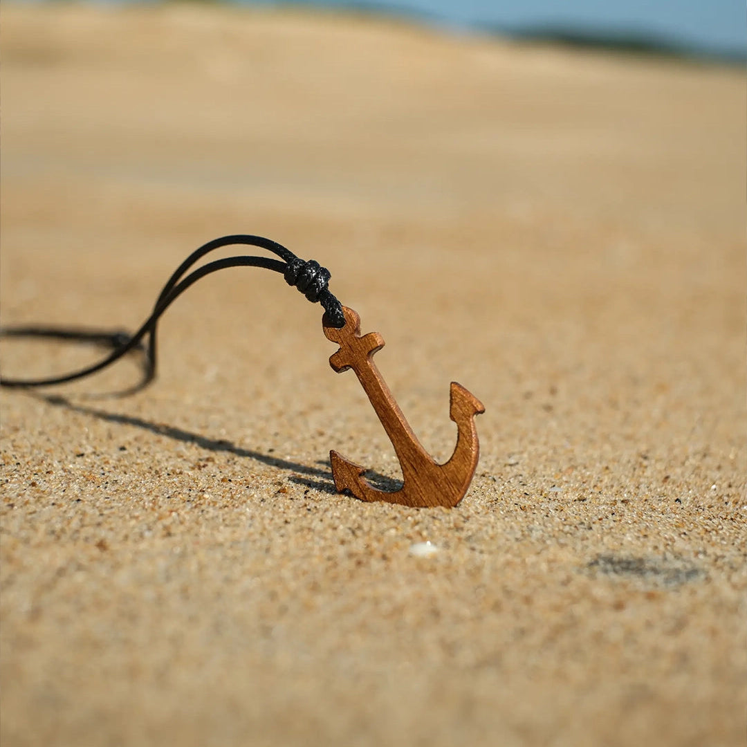 Anchor Ground | Boho Teak Wood Pendant