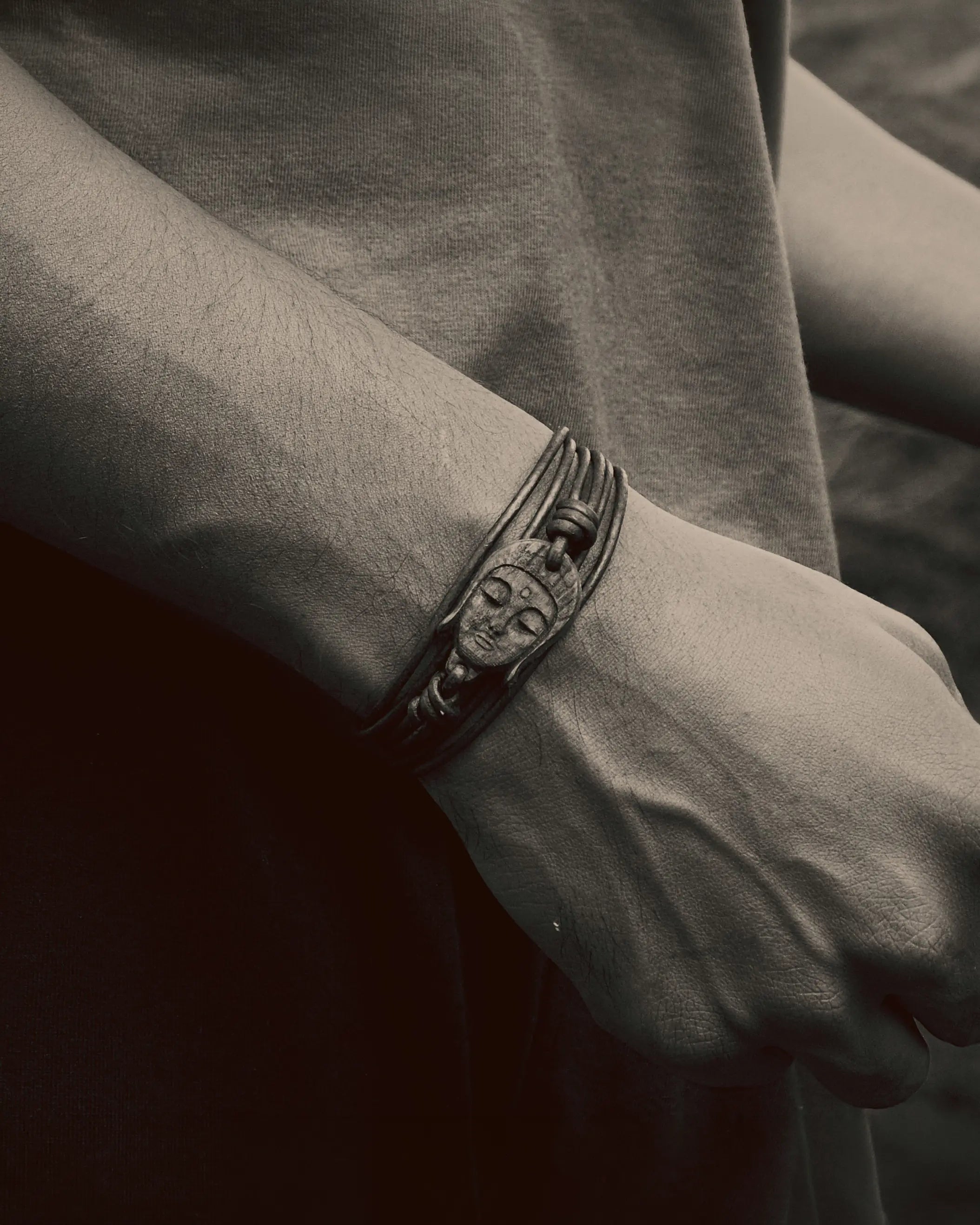 Sacred Buddha | Teak Wood & Premium Leather Cord