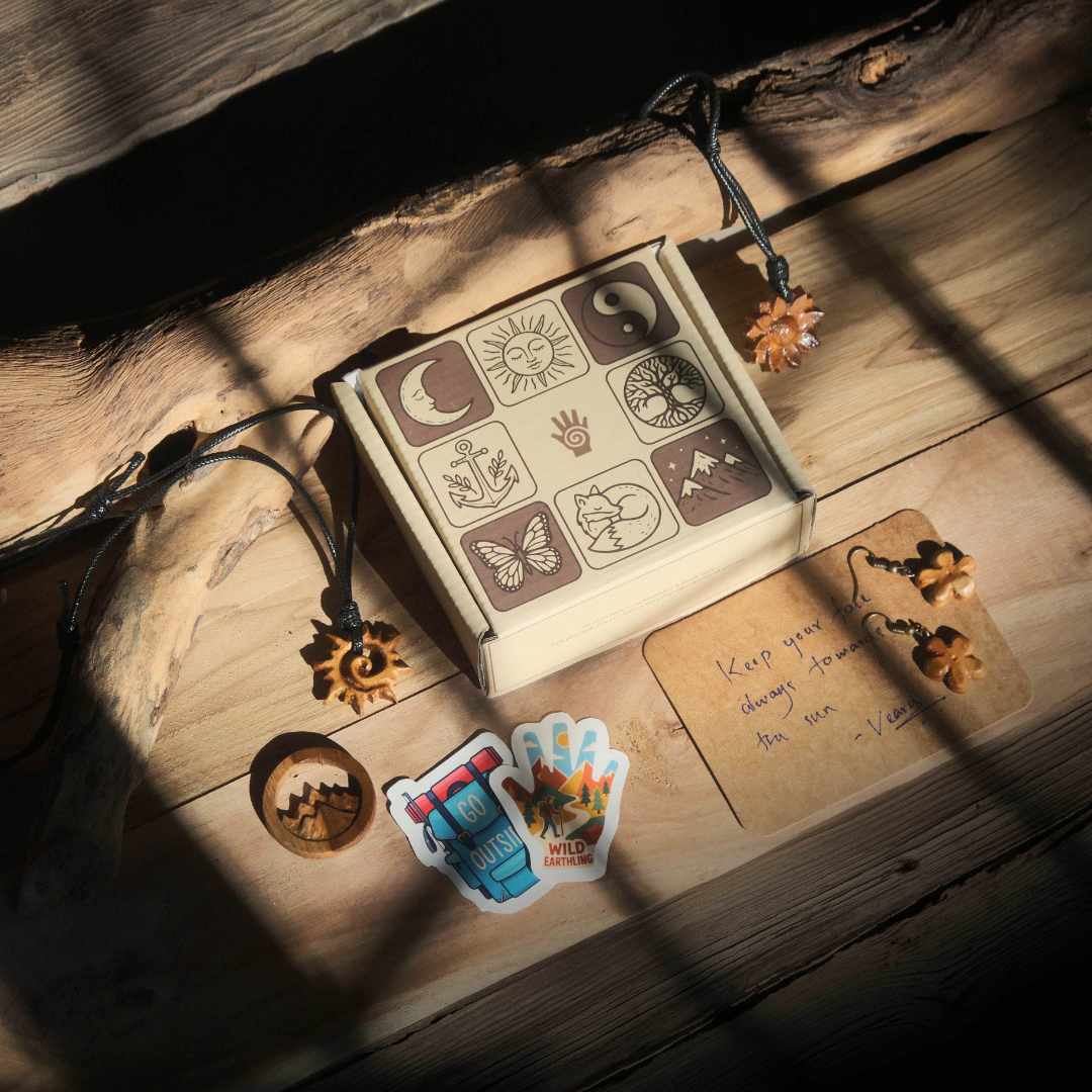 Sun Spirit | Boho Teak Wood Pendant