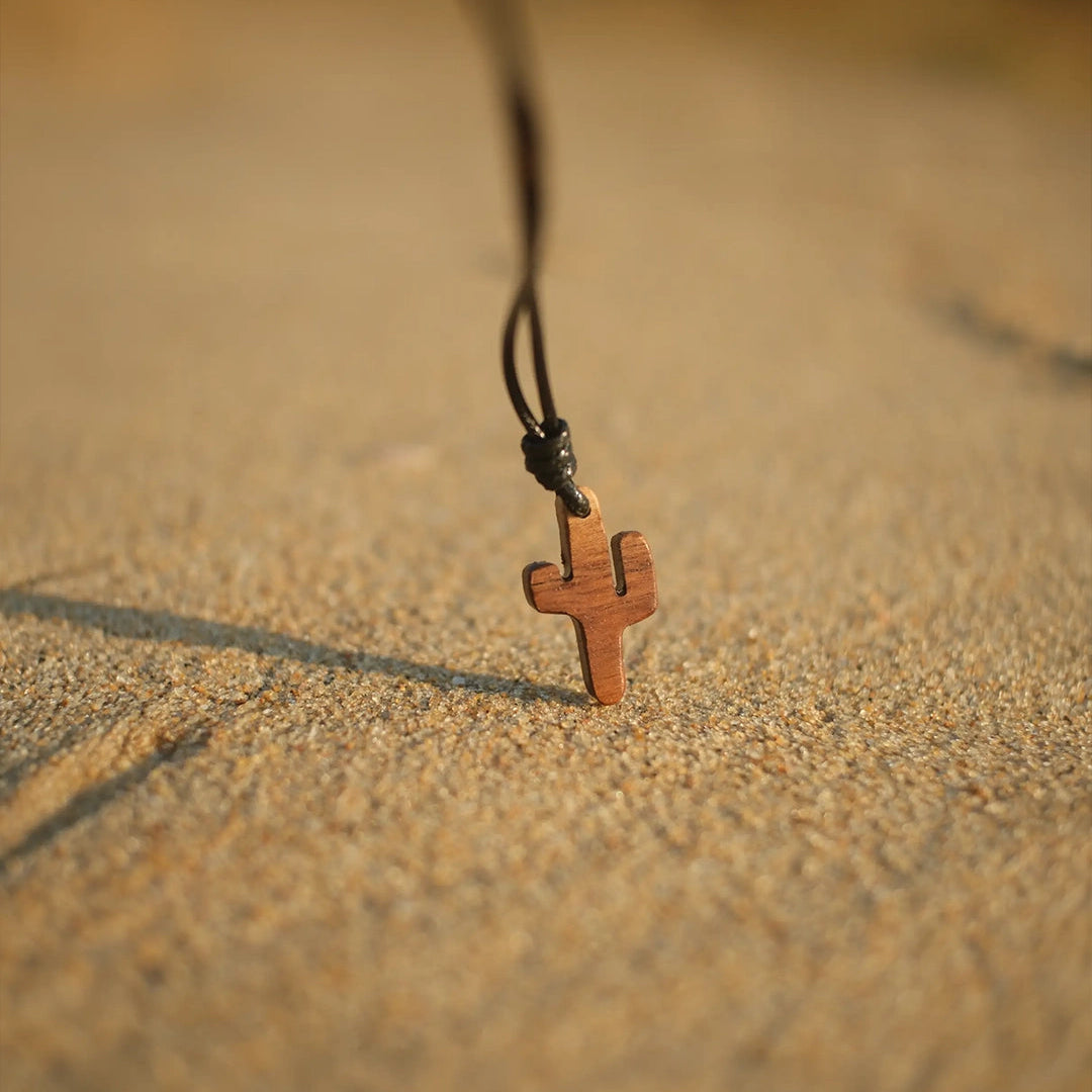 Cactus | Teak Wood Pendant