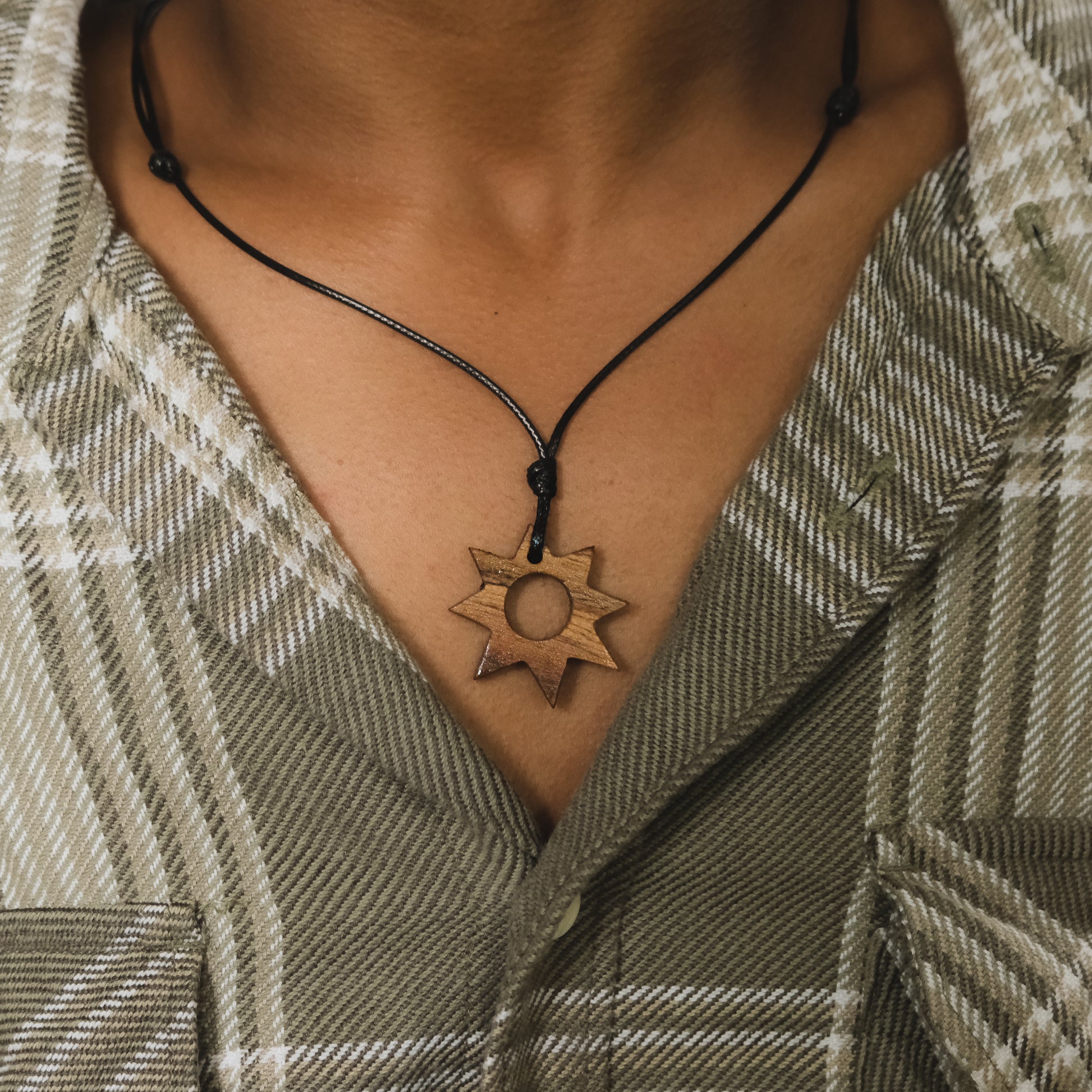 Sun Spirit | Boho Teak Wood Pendant