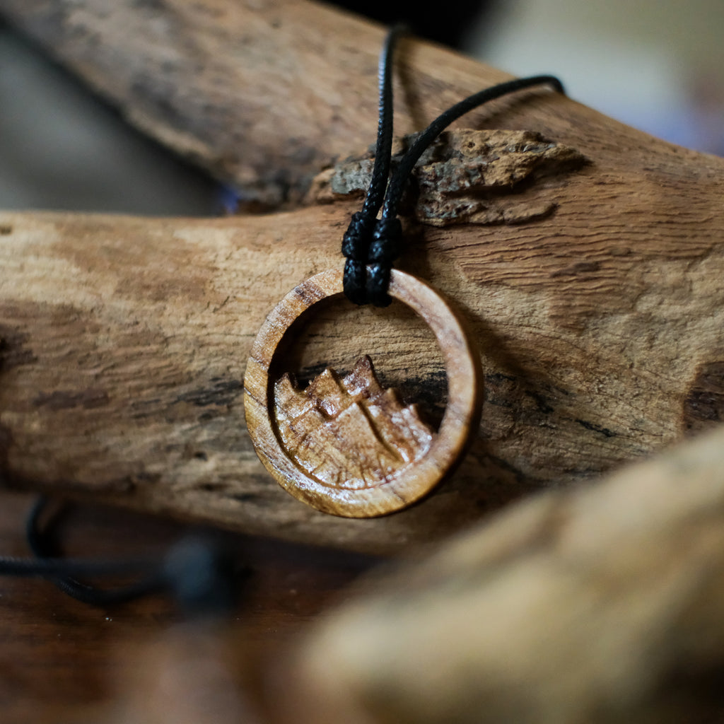 The Mountains | Teak wood Pendant