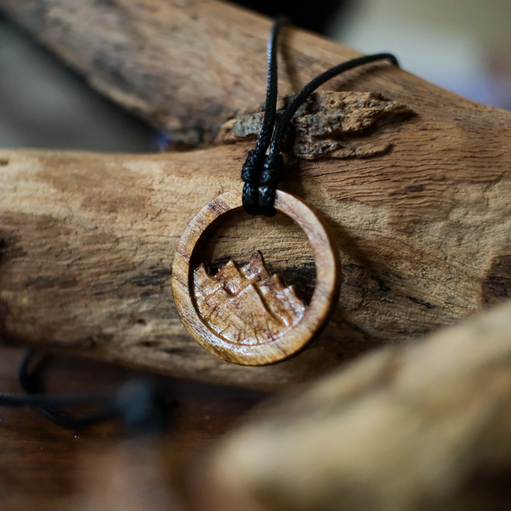 The Mountains | Teak wood Pendant