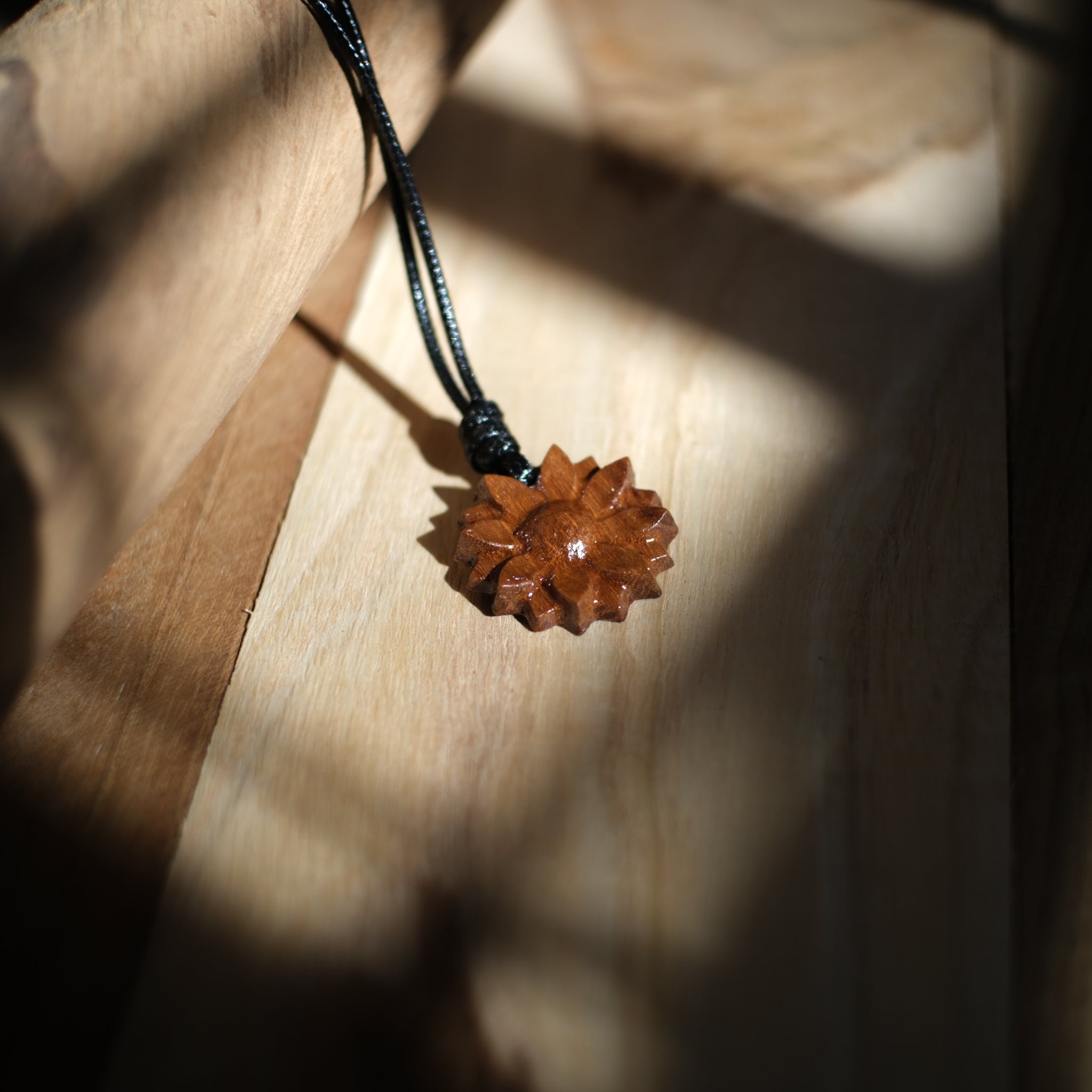 Sunflower | Real teak wood Pendant