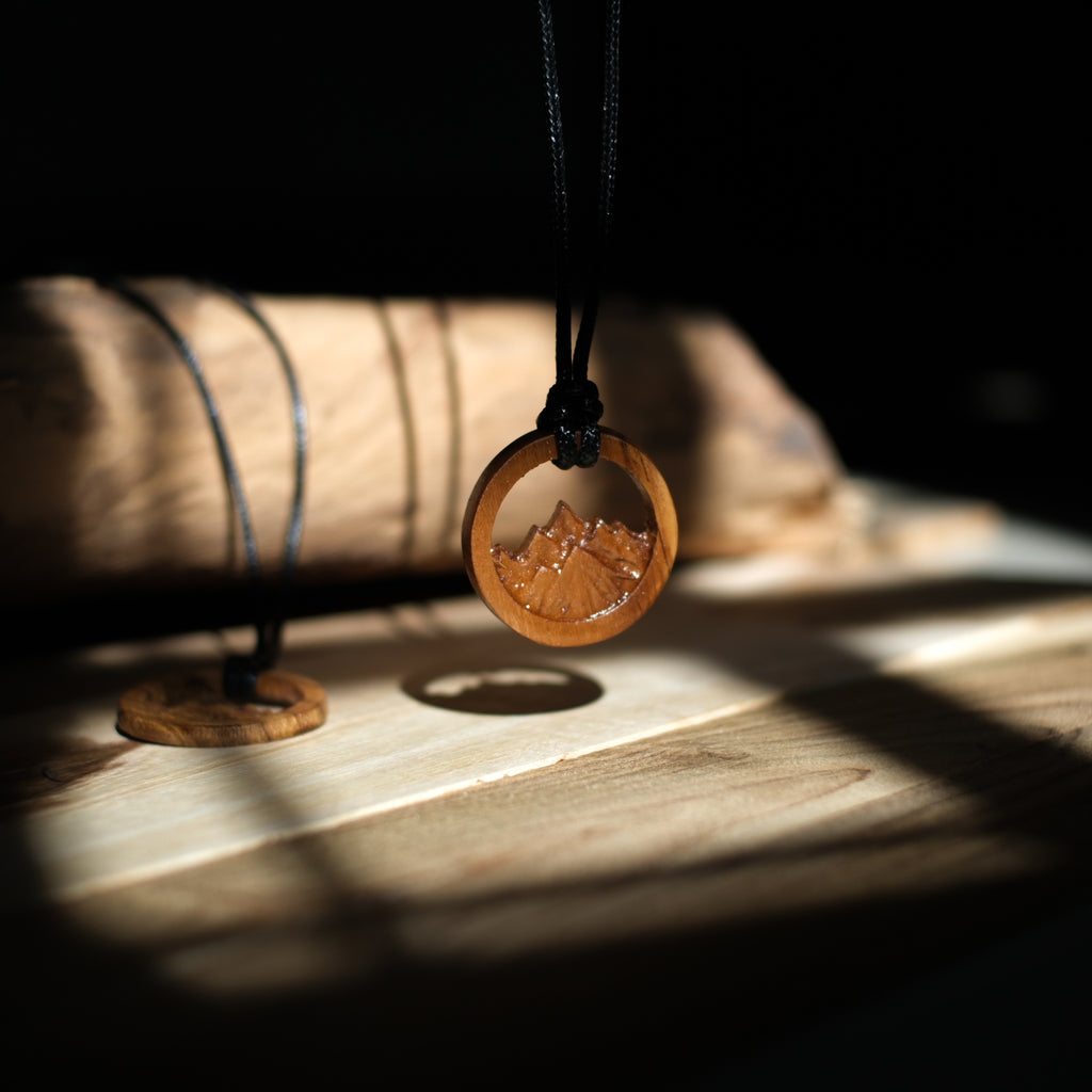 The Mountains | Teak wood Pendant
