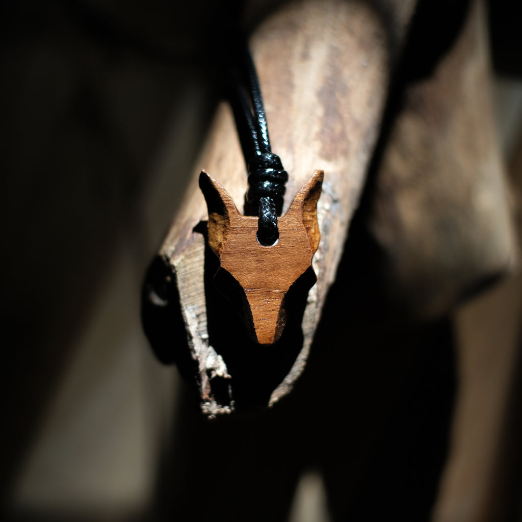 Lone Wolf | Teak Wood Pendant