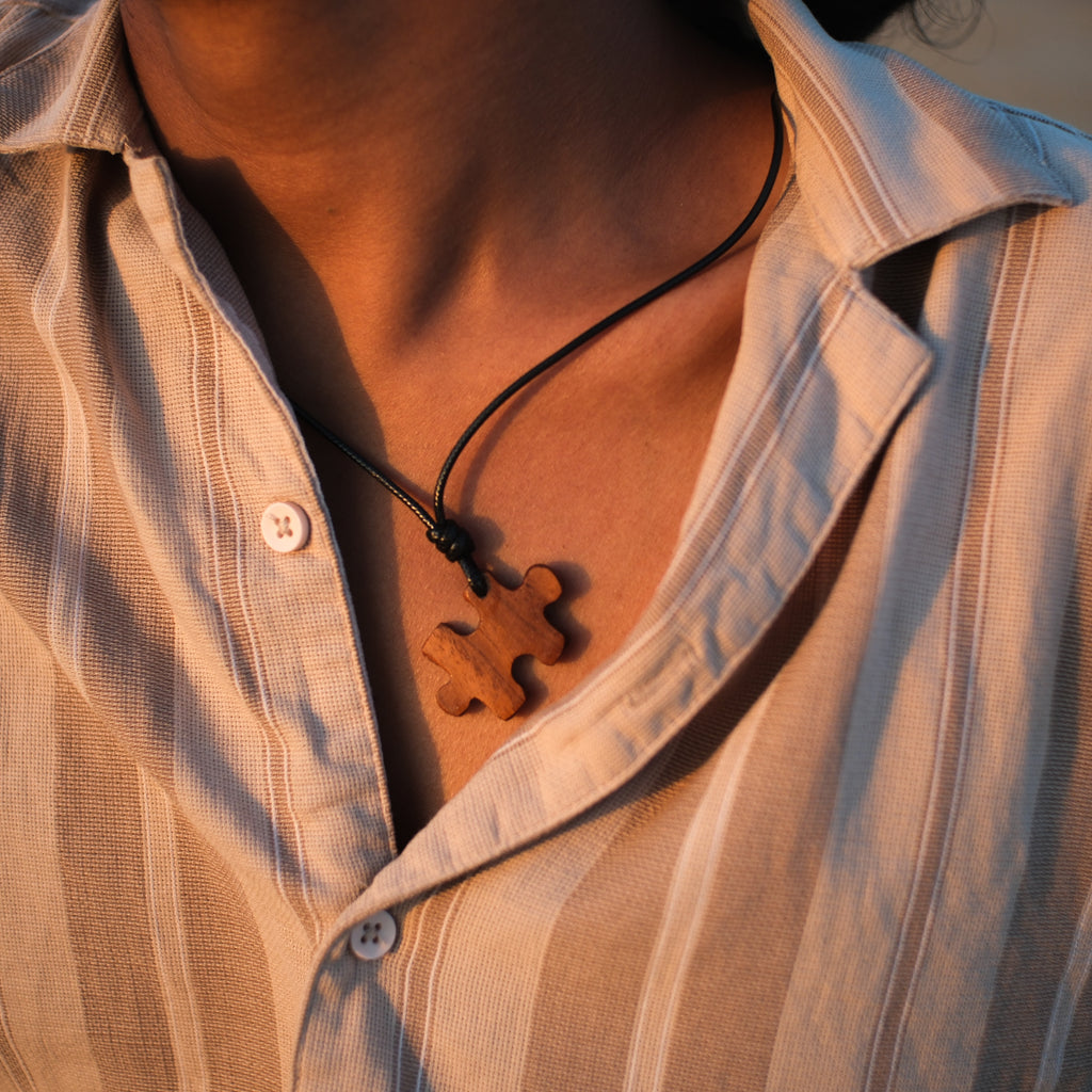 Jigsaw | Teak wood Pendant