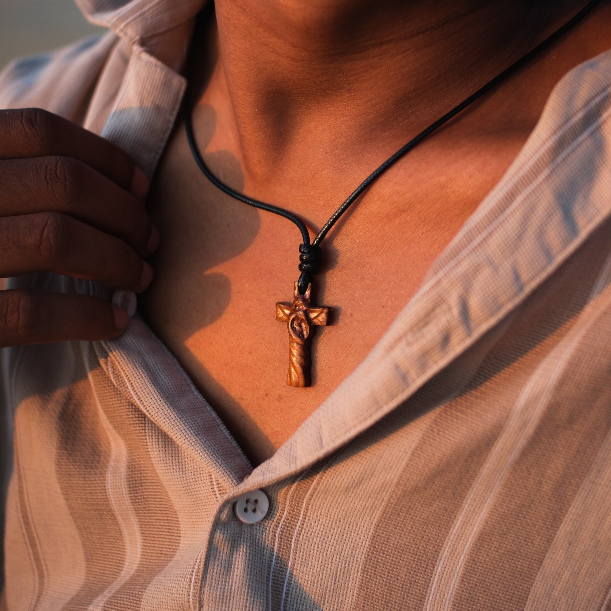 Holy Cross | Teak Wood Pendant