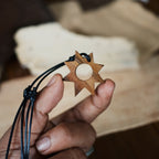 Sun Spirit | Boho Teak Wood Pendant