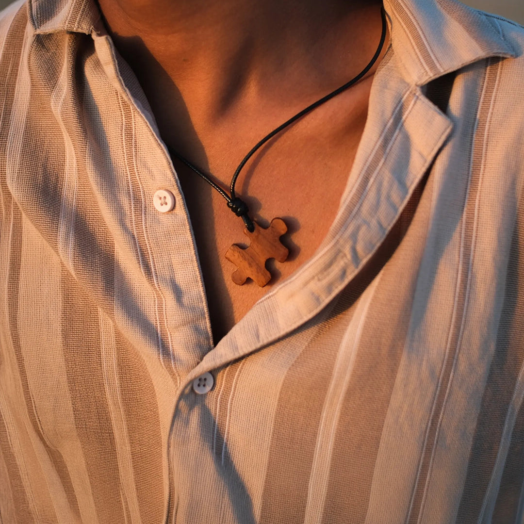 Jigsaw | Teak wood Pendant