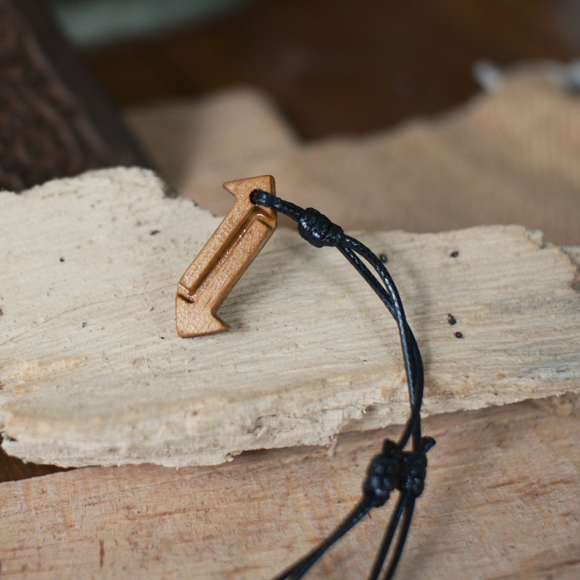 Karma Flow | Boho Teak Wood Pendant