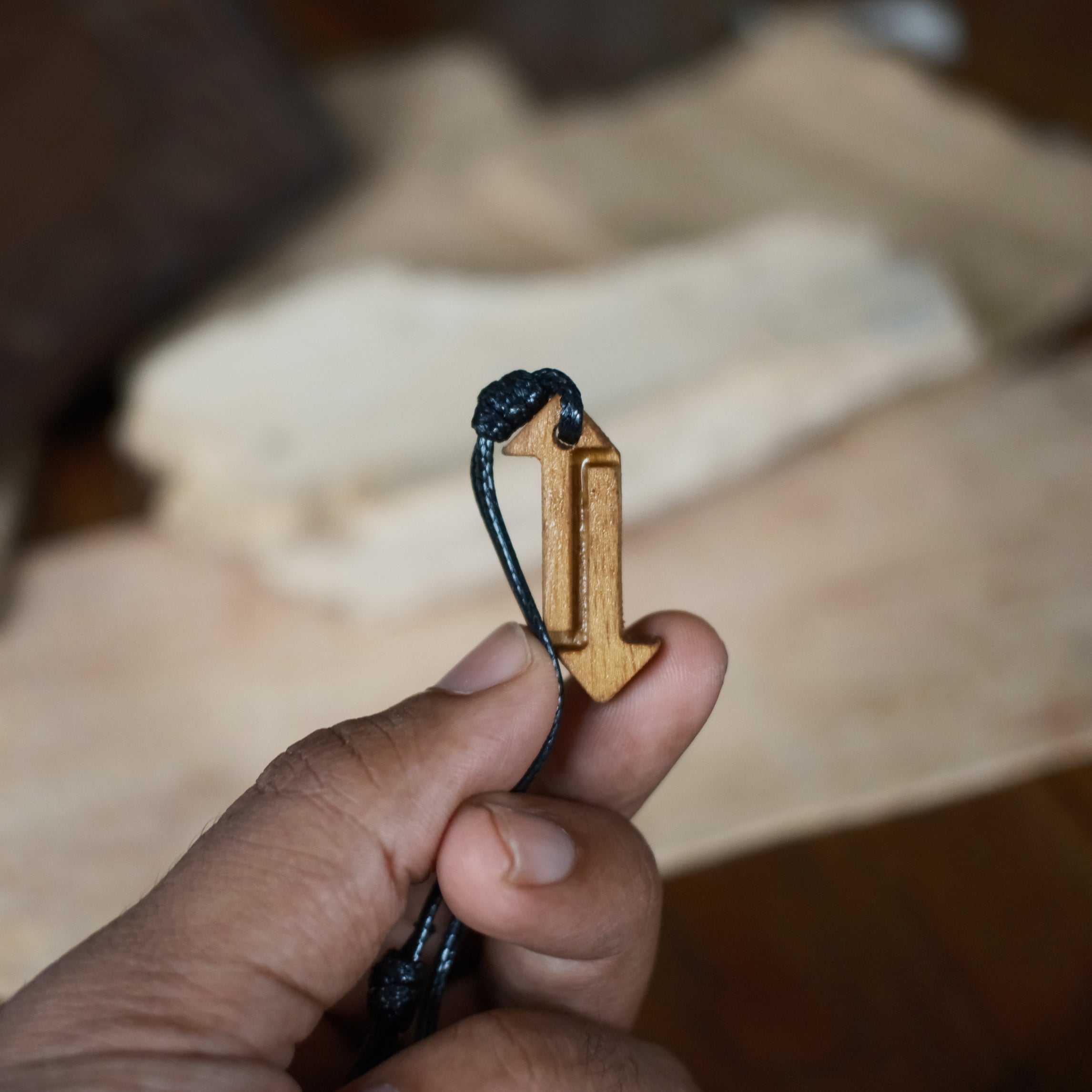 Karma Flow | Boho Teak Wood Pendant