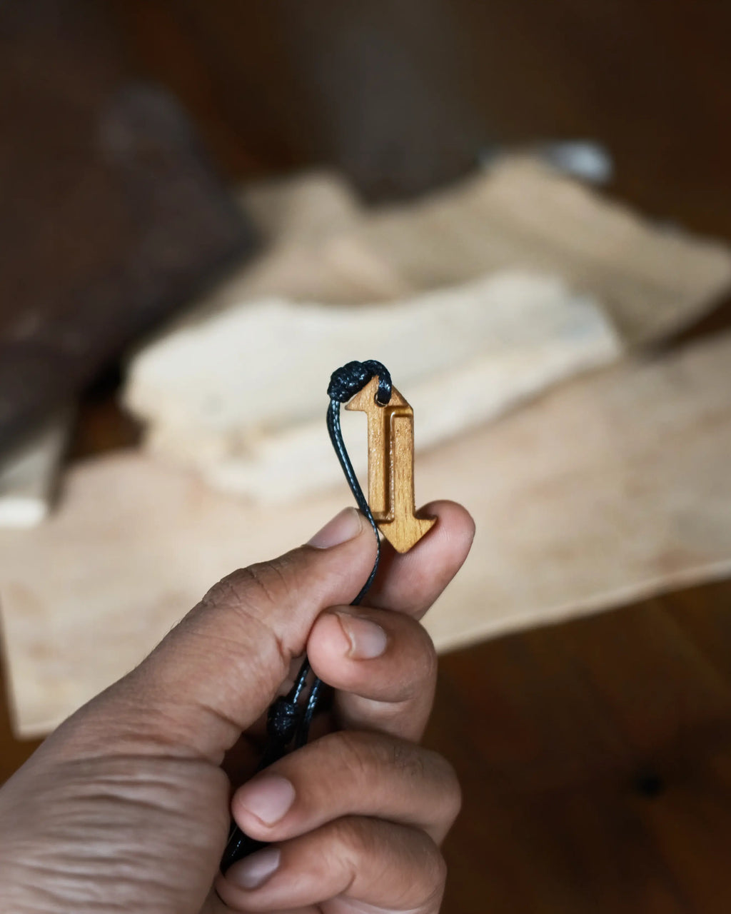 Karma Flow | Boho Teak Wood Pendant