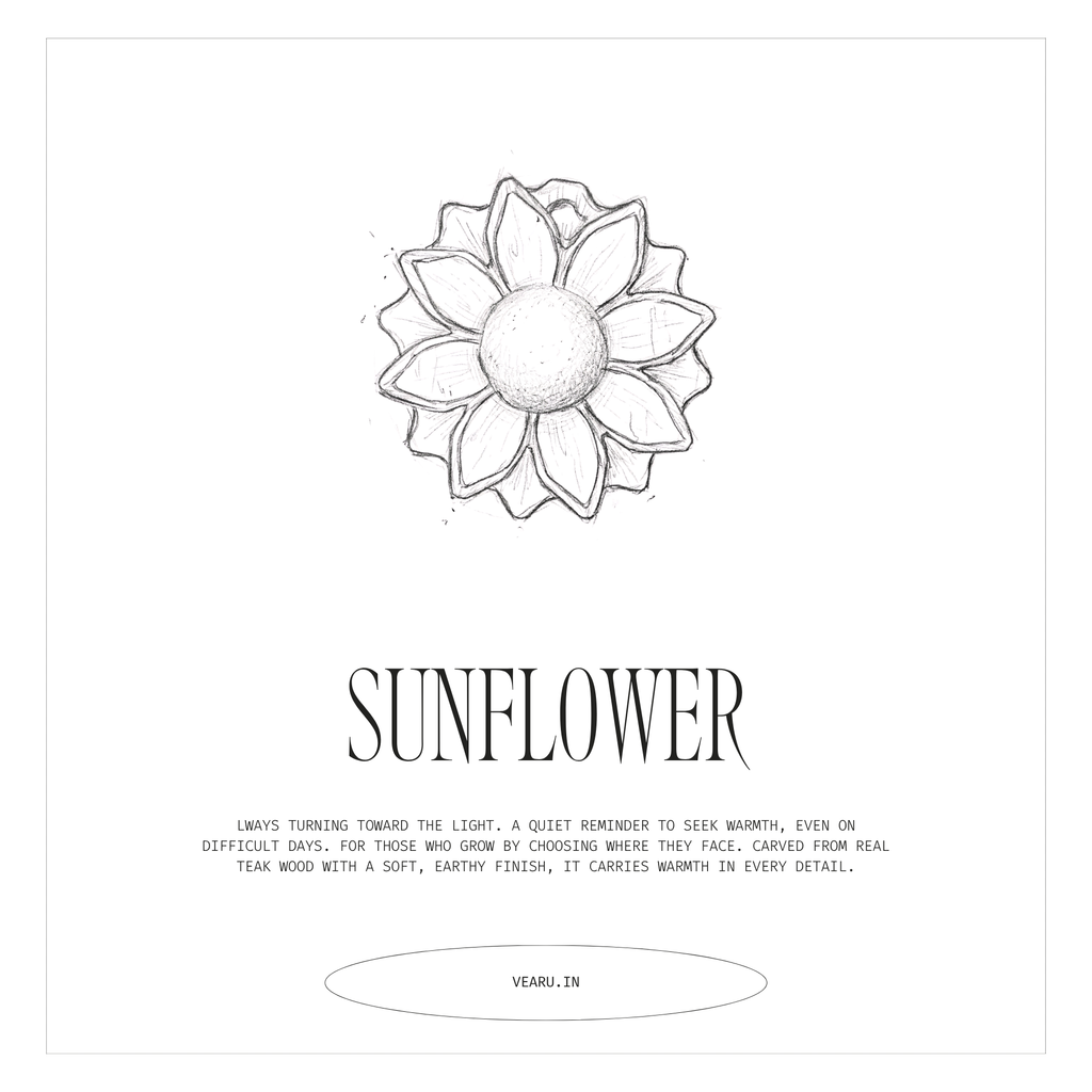 Sunflower | Real teak wood Pendant