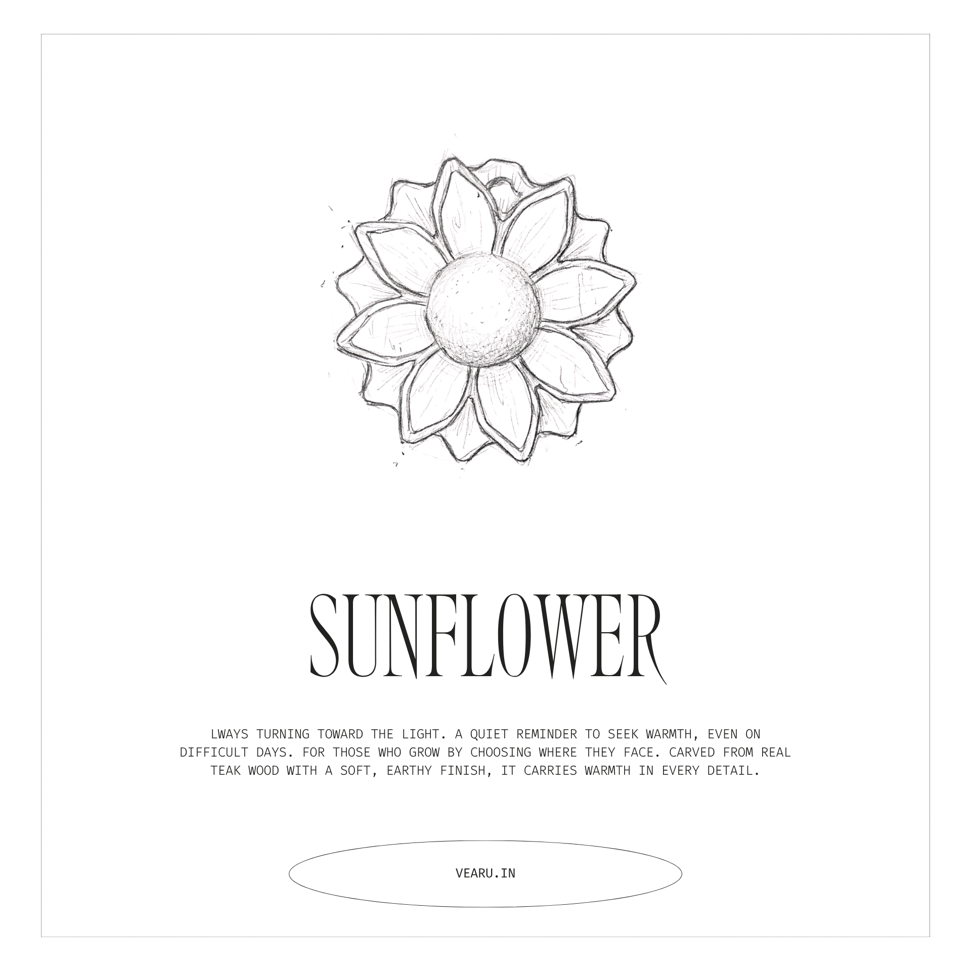 Sunflower | Real teak wood Pendant