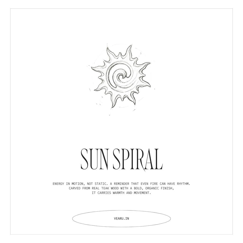 Sun Spiral | Teak wood Pendant