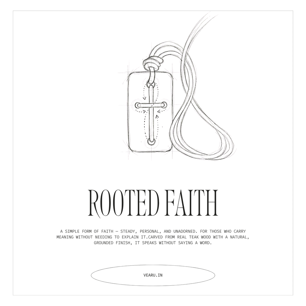 Faith | Teak wood and Premium Leather Cord