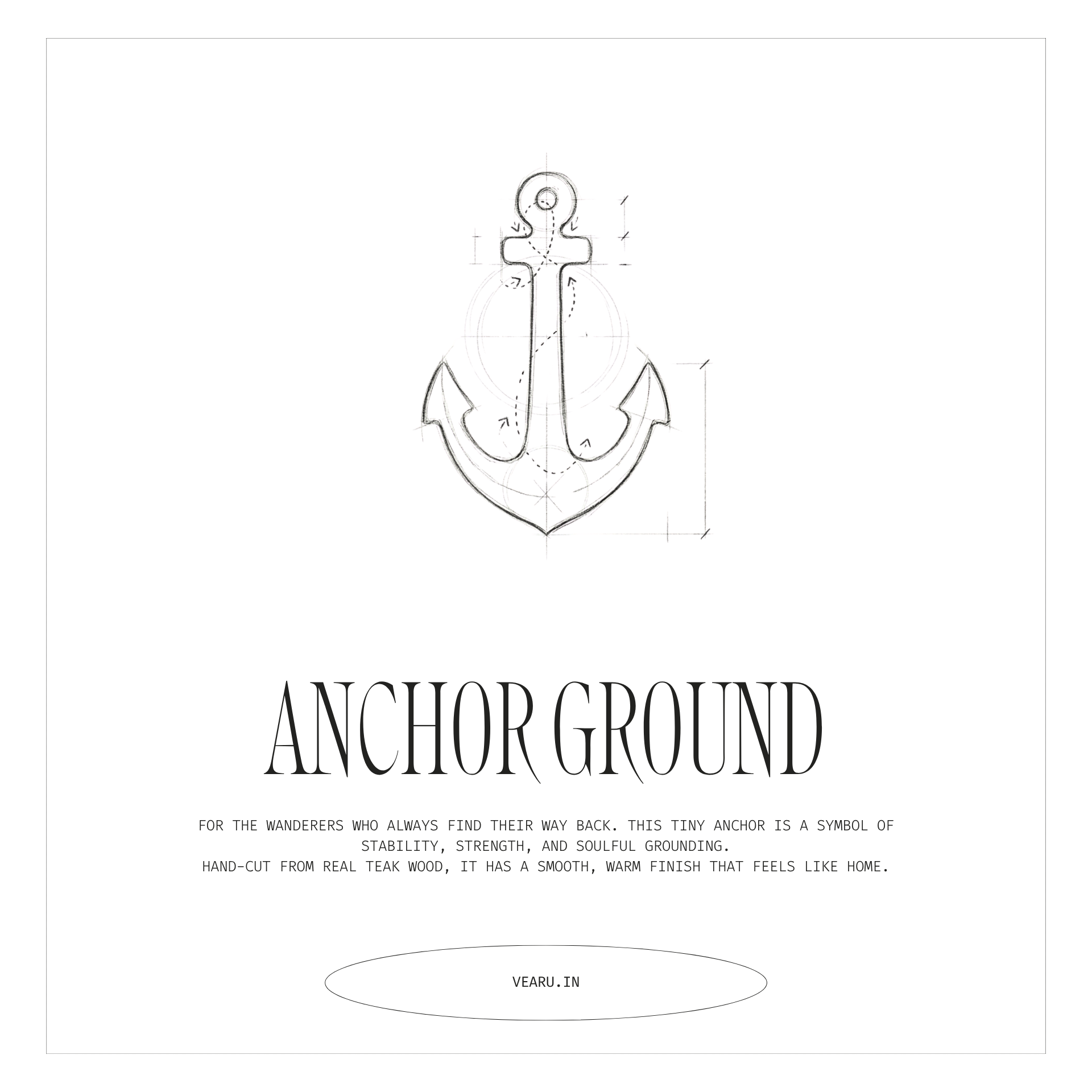 Anchor Ground | Boho Teak Wood Pendant