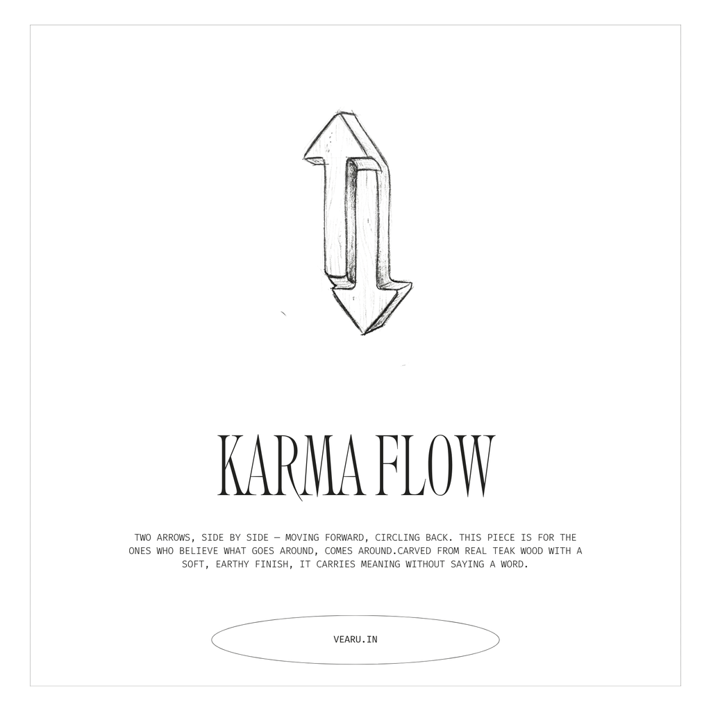 Karma Flow | Boho Teak Wood Pendant