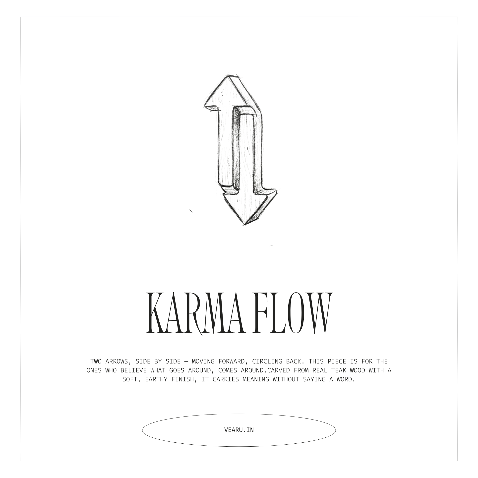 Karma Flow | Boho Teak Wood Pendant