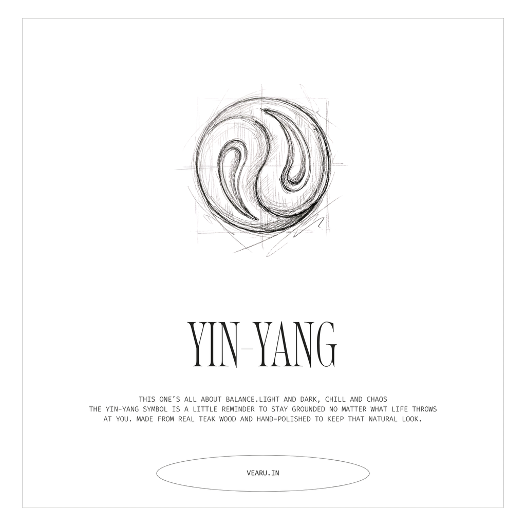 Yin-Yang Harmony | Teak Wood Pendant