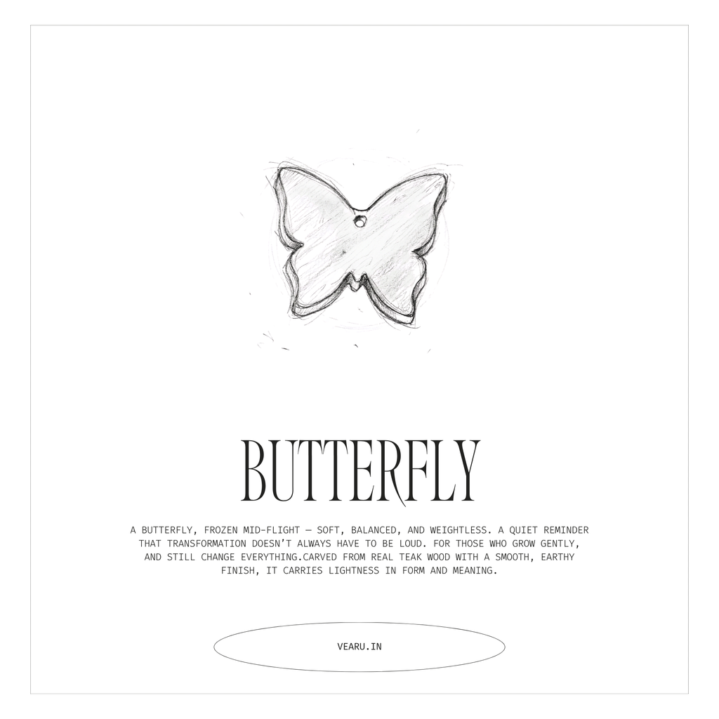 Boho Butterfly | Teak Wood Pendant