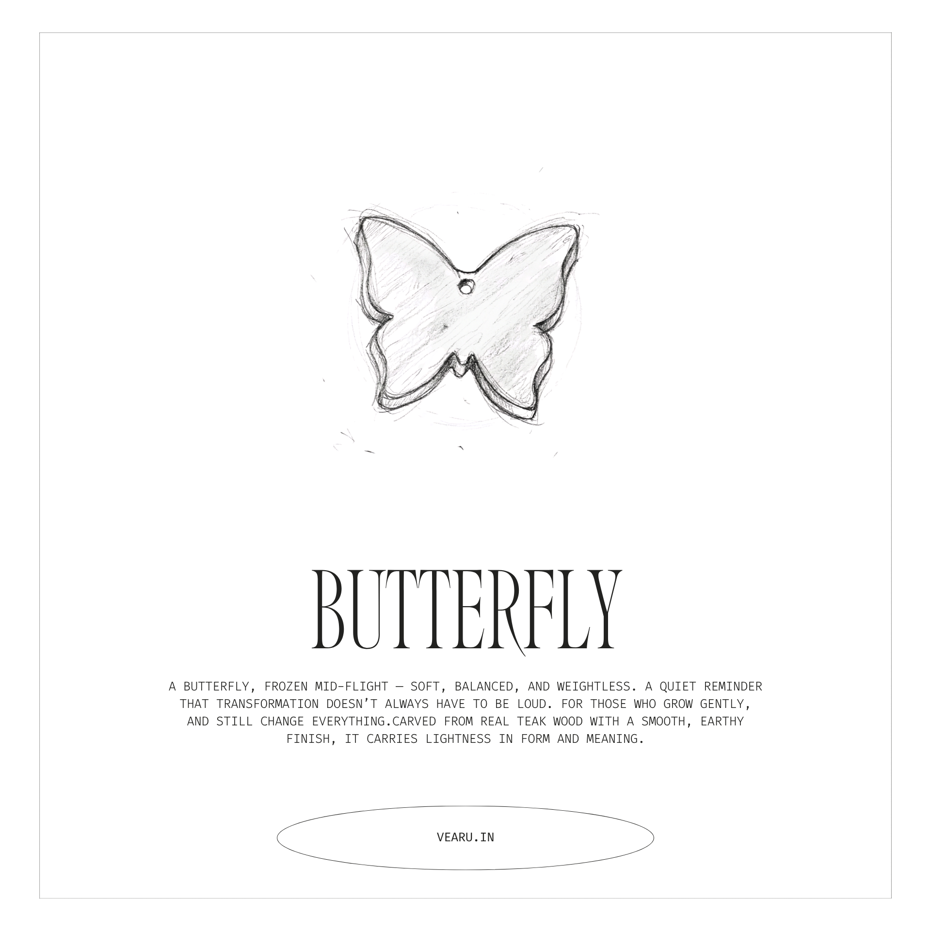 Boho Butterfly | Teak Wood Pendant