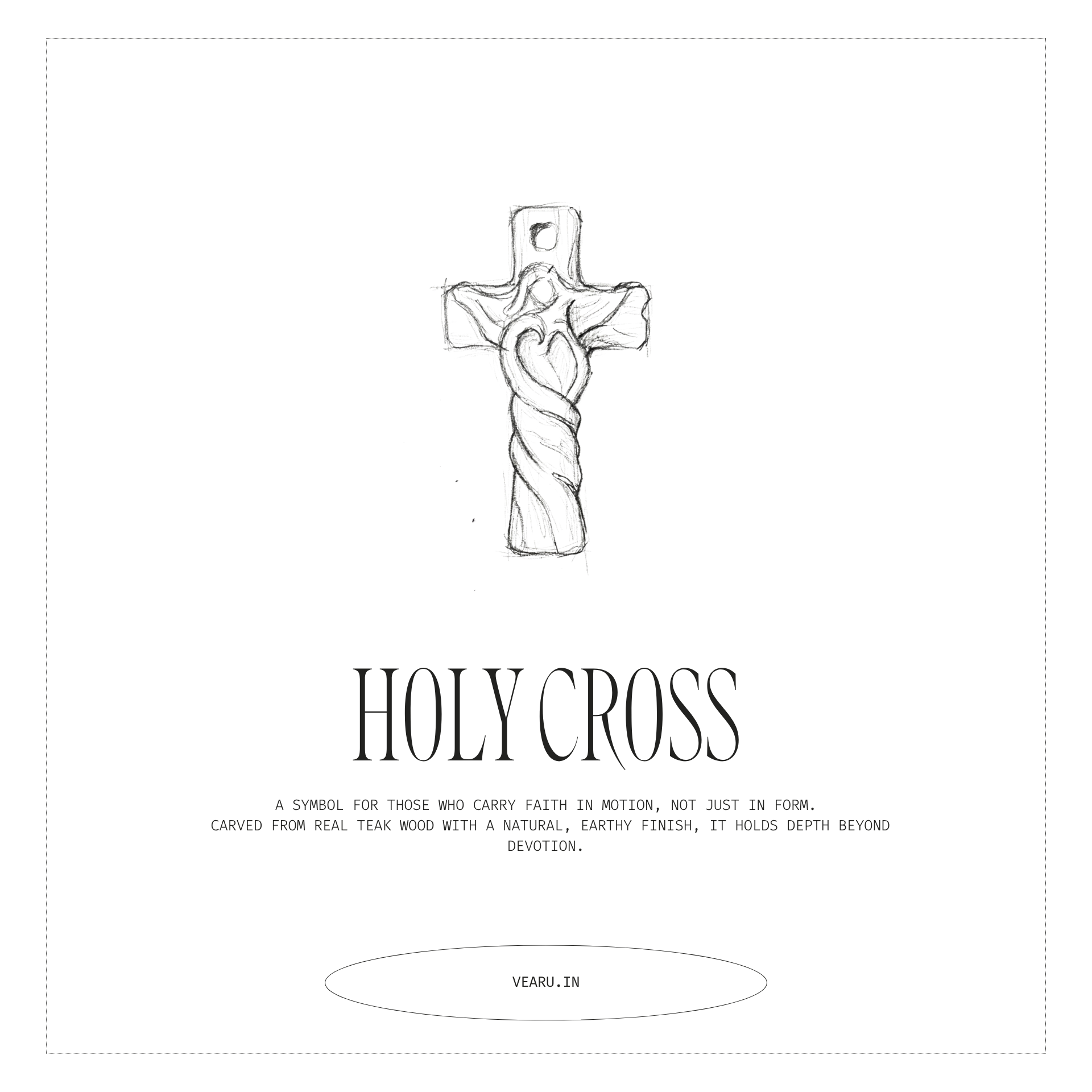 Holy Cross | Teak Wood Pendant