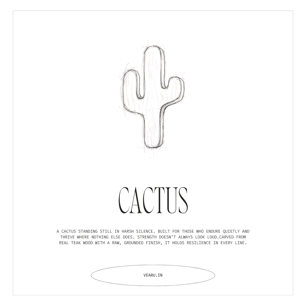 Cactus | Teak Wood Pendant