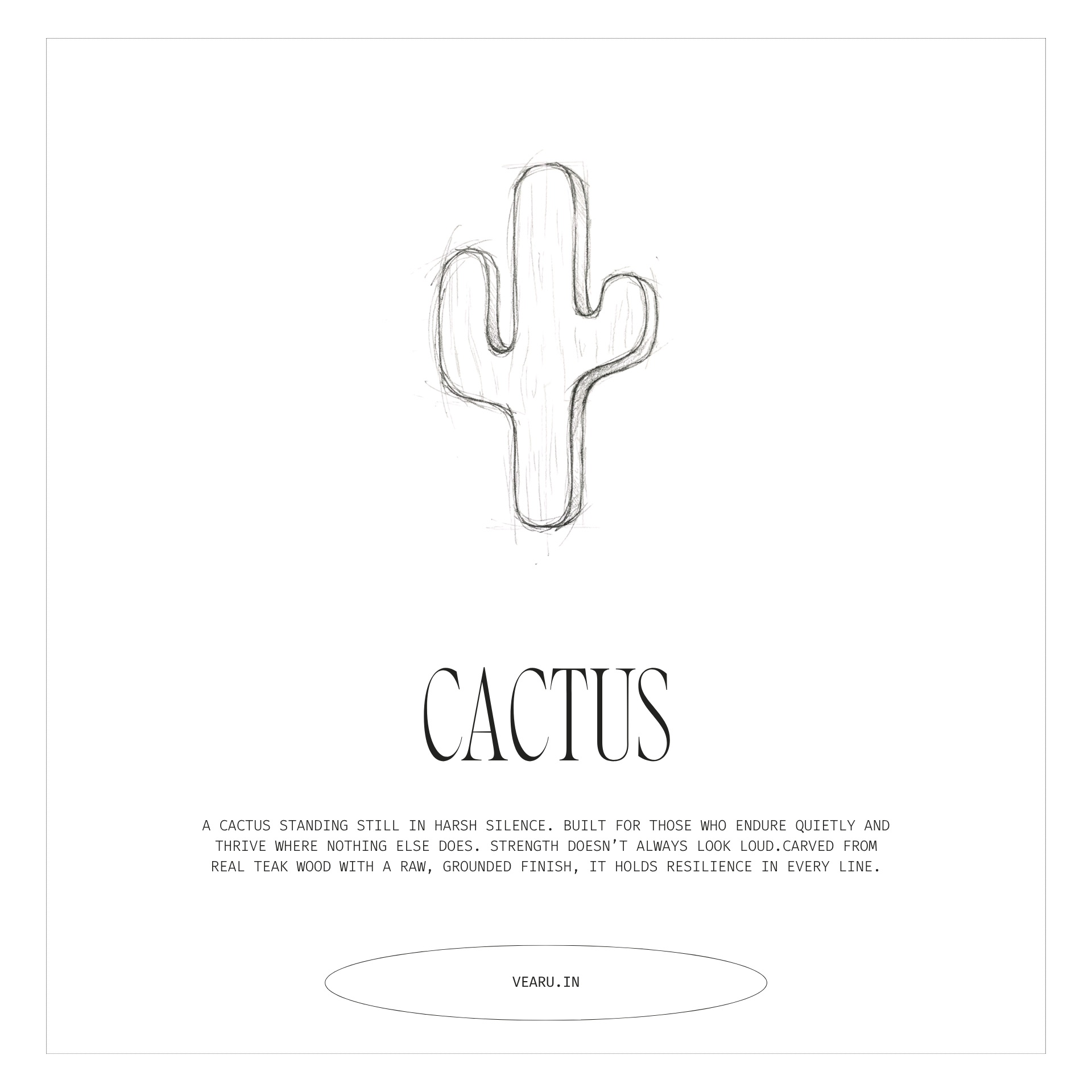 Cactus | Teak Wood Pendant