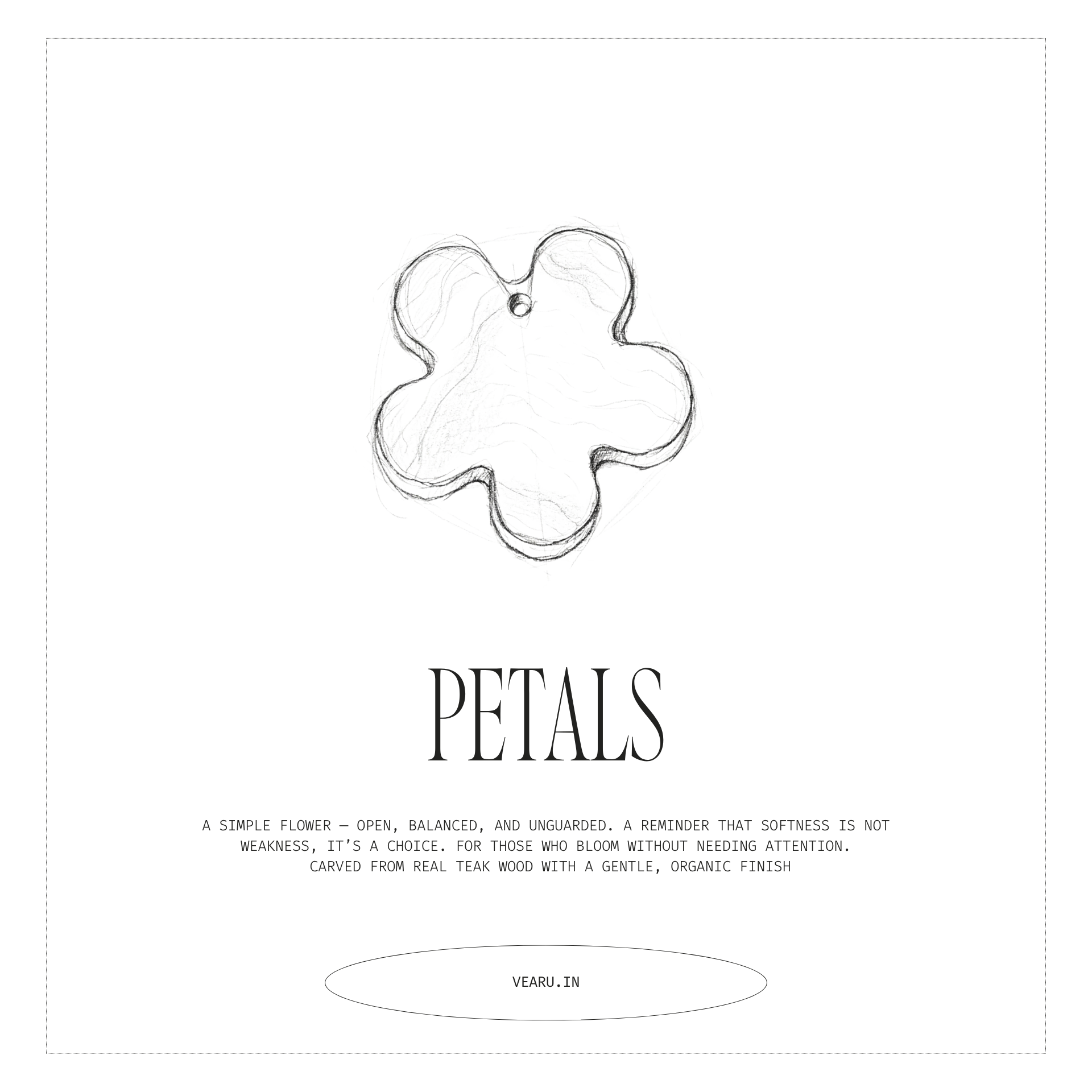 Petals | Teak Wood Pendant