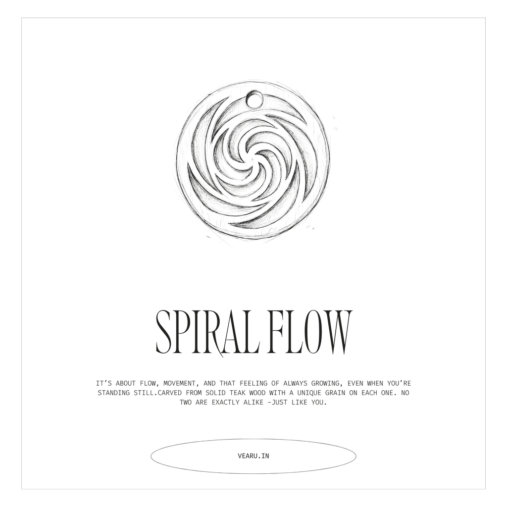 Spiral Flow | Teak Wood Pendant