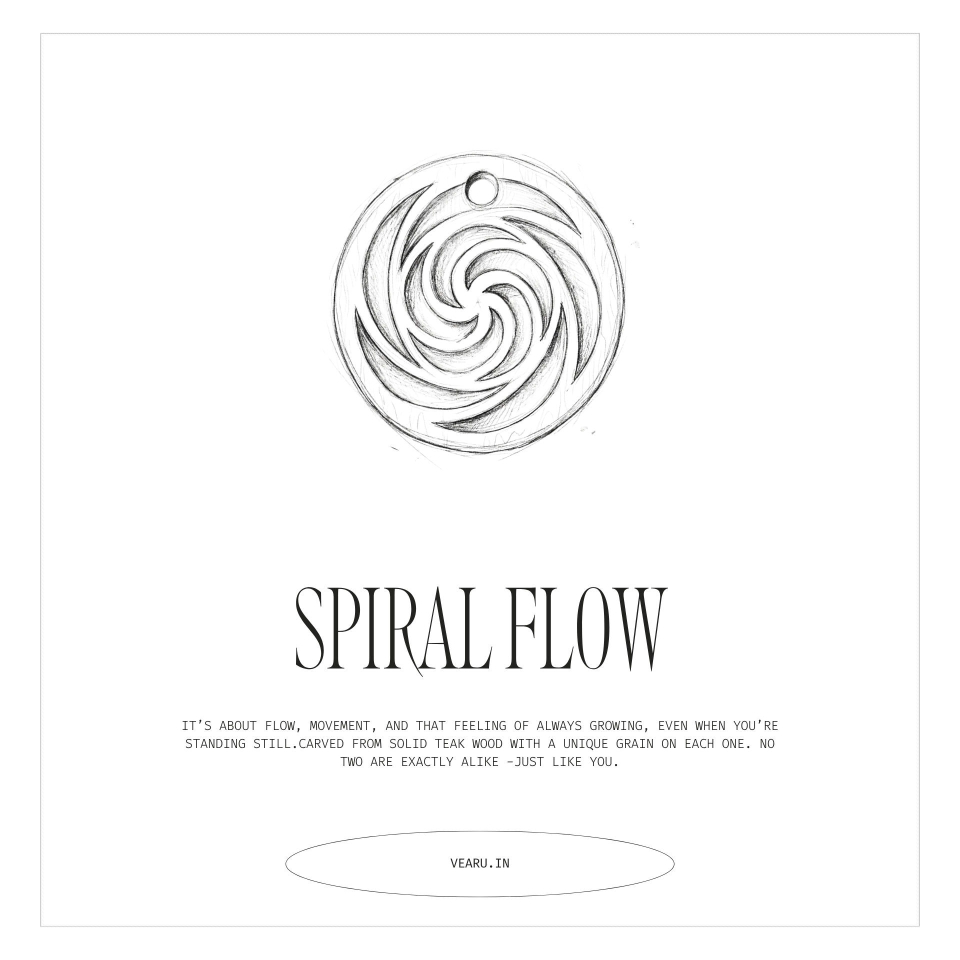 Spiral Flow | Teak Wood Pendant