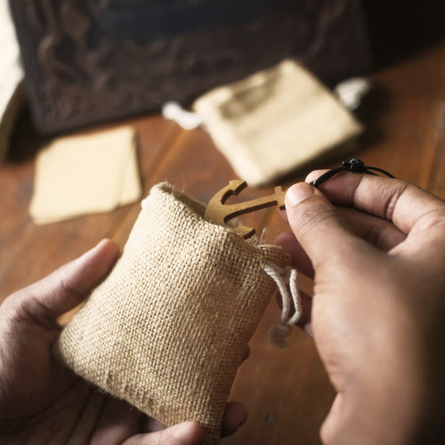 Anchor Ground | Boho Teak Wood Pendant