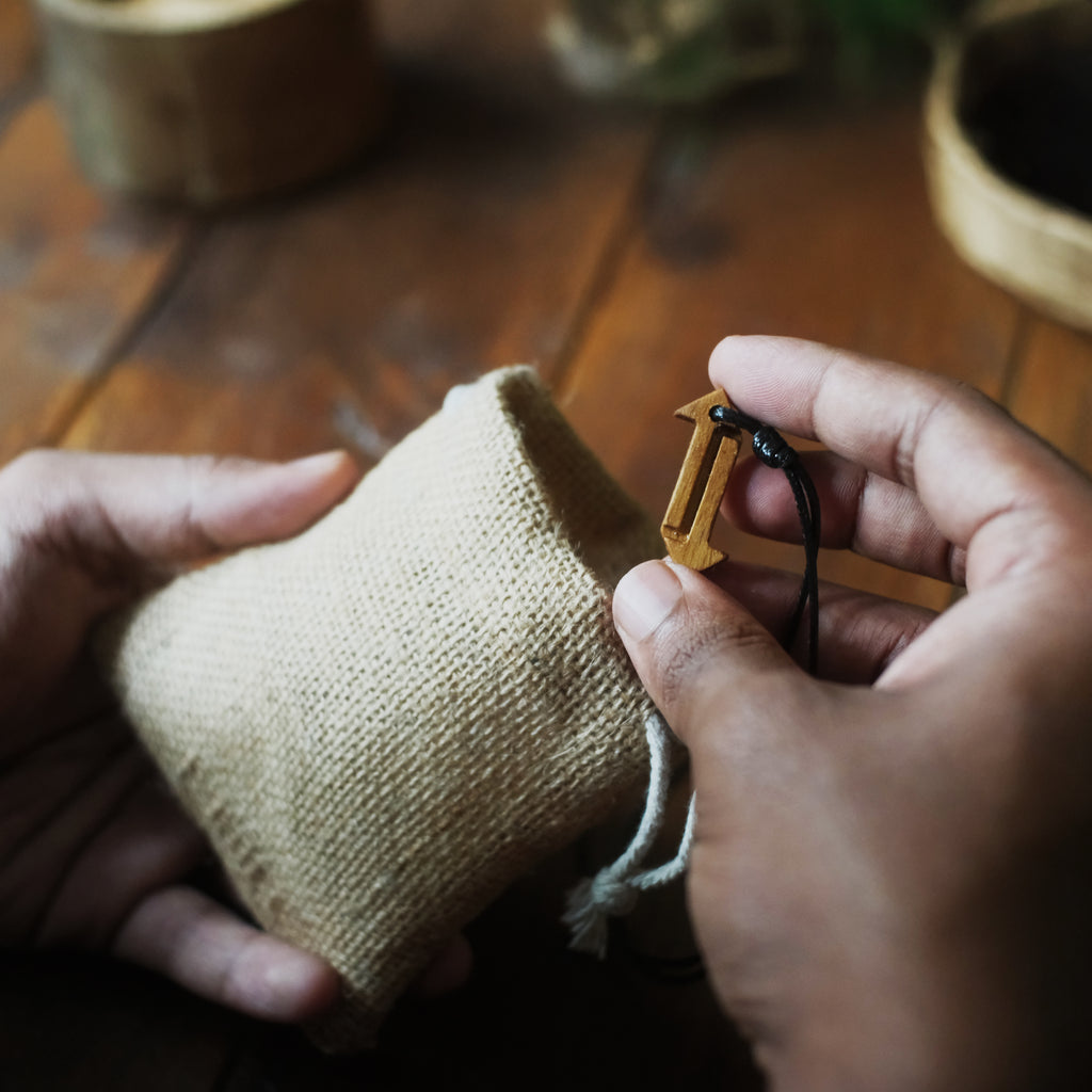 Karma Flow | Boho Teak Wood Pendant
