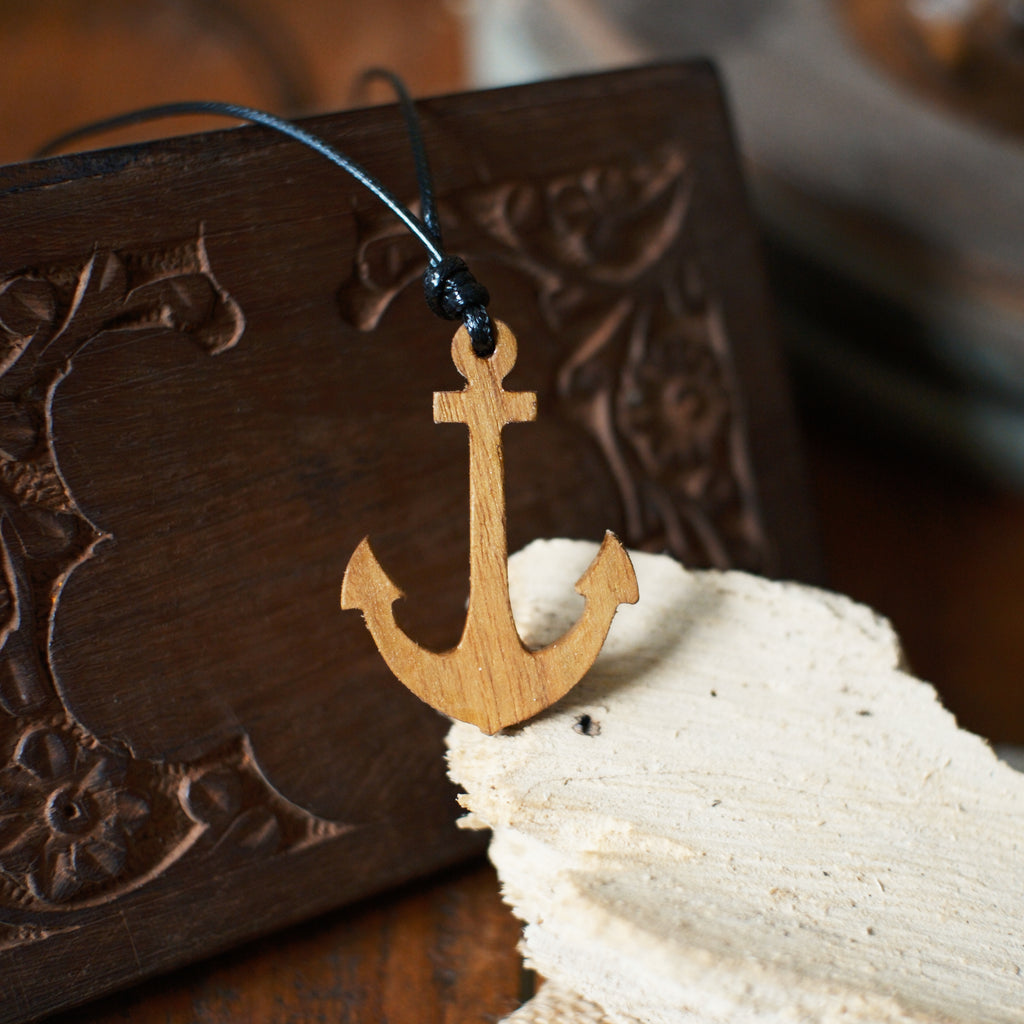 Anchor Ground | Boho Teak Wood Pendant