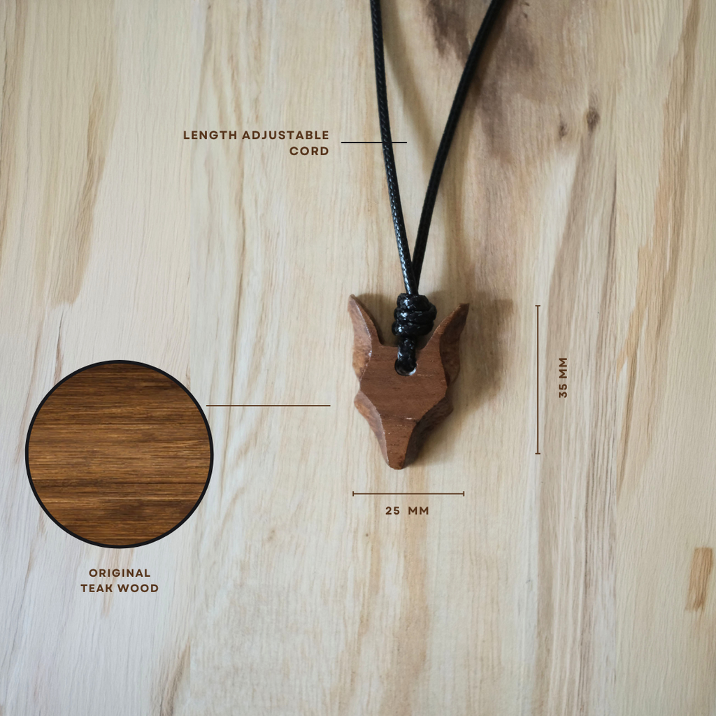 Lone Wolf | Teak Wood Pendant