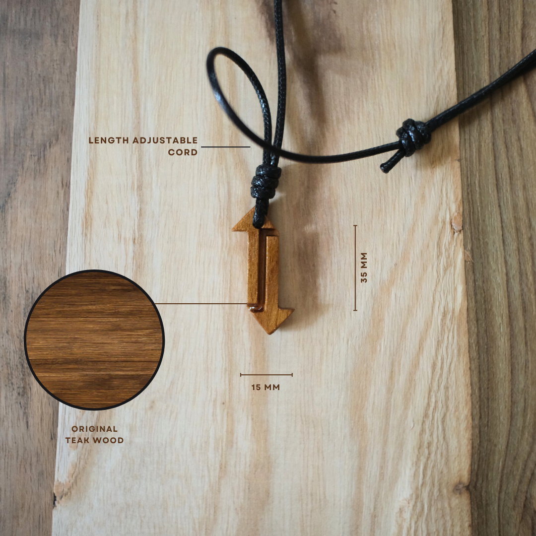 Karma Flow | Boho Teak Wood Pendant
